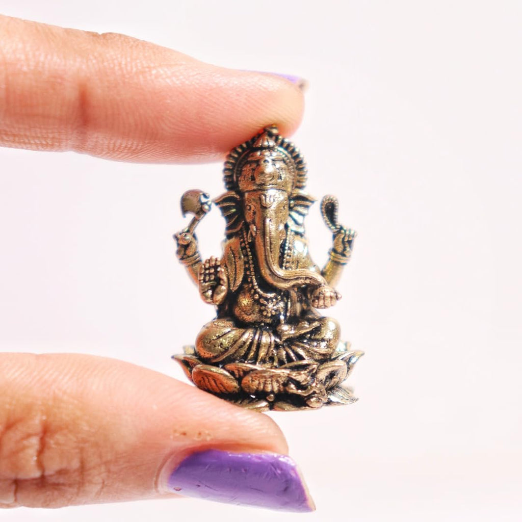Brass Miniature Ganesha Idol | 1 Inch |  Small God Idols | Products |