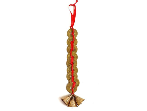 3 Bells & 9 Chinese Coins Wall Hanging