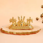 24K Gold Plated Shankh Chakra Tilak | 3 Inch | Shankha Gada Padma |Padmanabha Swami Vishnu | Table Top Decor |