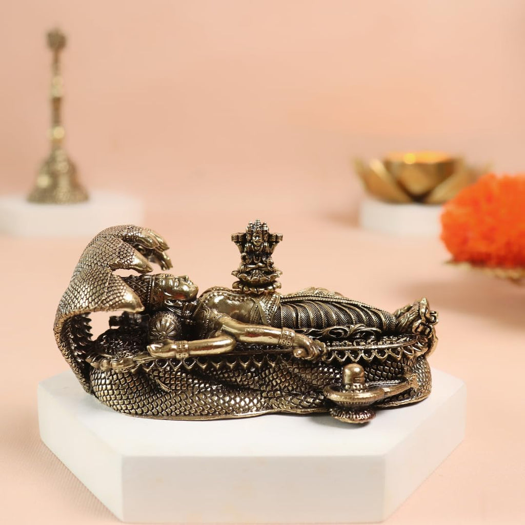 Lord Vishnu Idol in Ananta Shayan Posture | Lord Vishnu Idol Resting