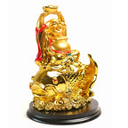 Laughing Buddha Idol on Arowana Fish | 4 Inch |