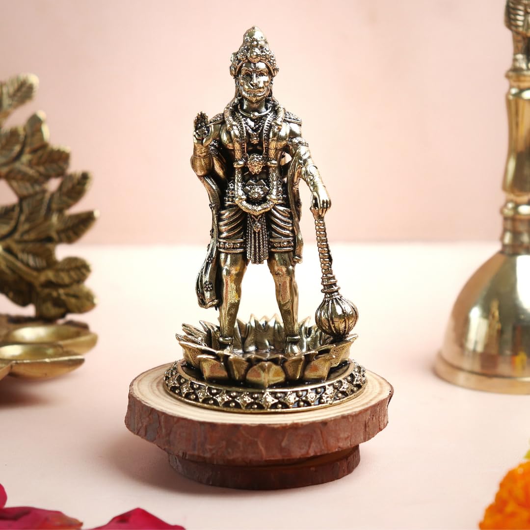 Pure Brass Handcrafted Hanuman Ji Ki Murti | 4 Inch | Bajrangbali |