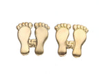 Brass Laxmi Charan Paduka (लक्ष्मी पैर) | 3 Inch | Door Entrance | Laxmi Feet | Decorating Home & Puja Room | Set of 2 |