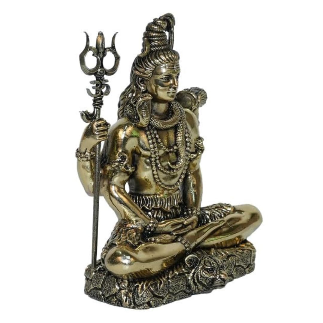 Brass Meditating Lord Shiva Idols - 2 Inch