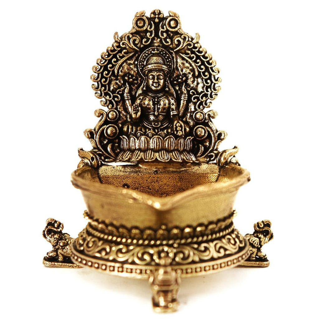 Brass Laxmi Diya for Puja - 3 Inch