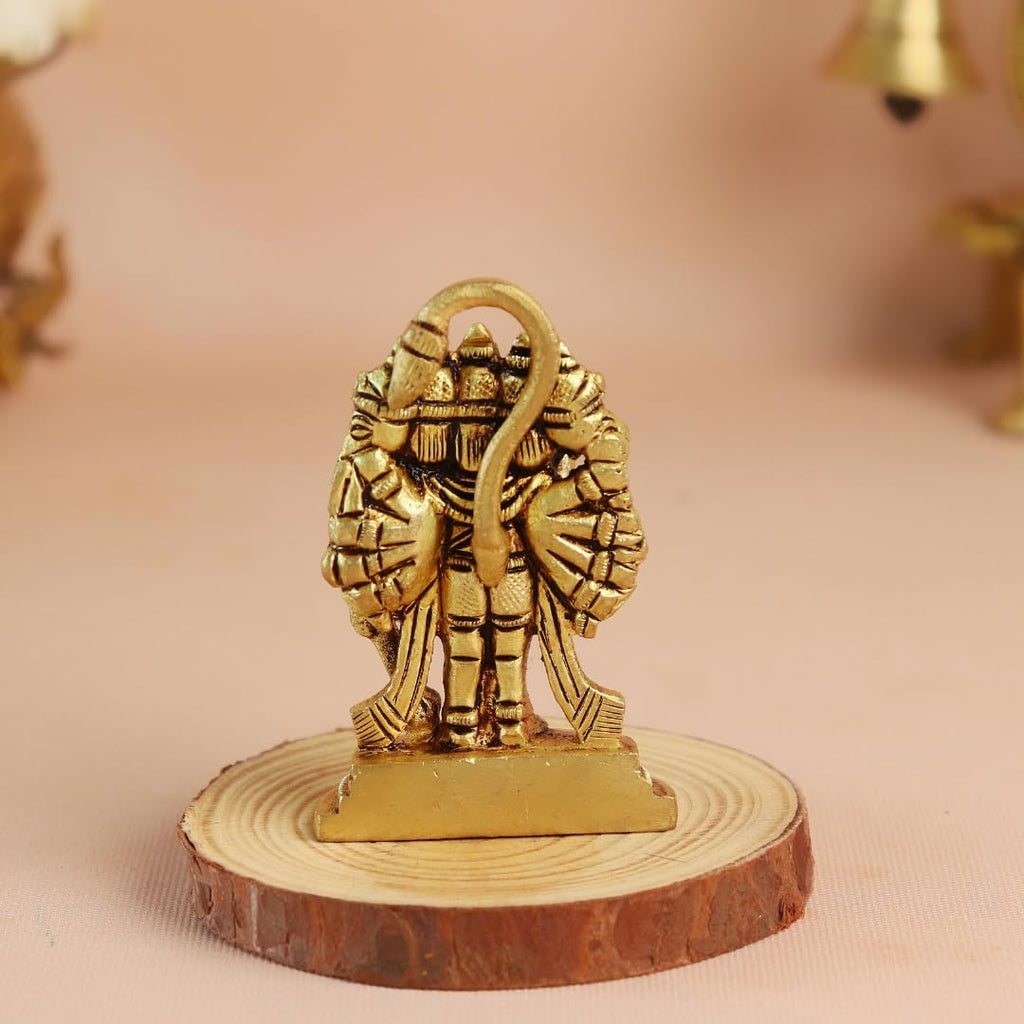 Brass Panchmukhi Hanuman Idol | 2.5 Inch | Vastu | Protection from Evil Eye | Statue |