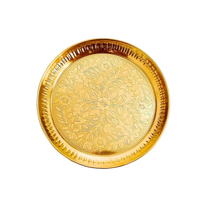 Pooja Aarti Thali (Brass) 9 inch
