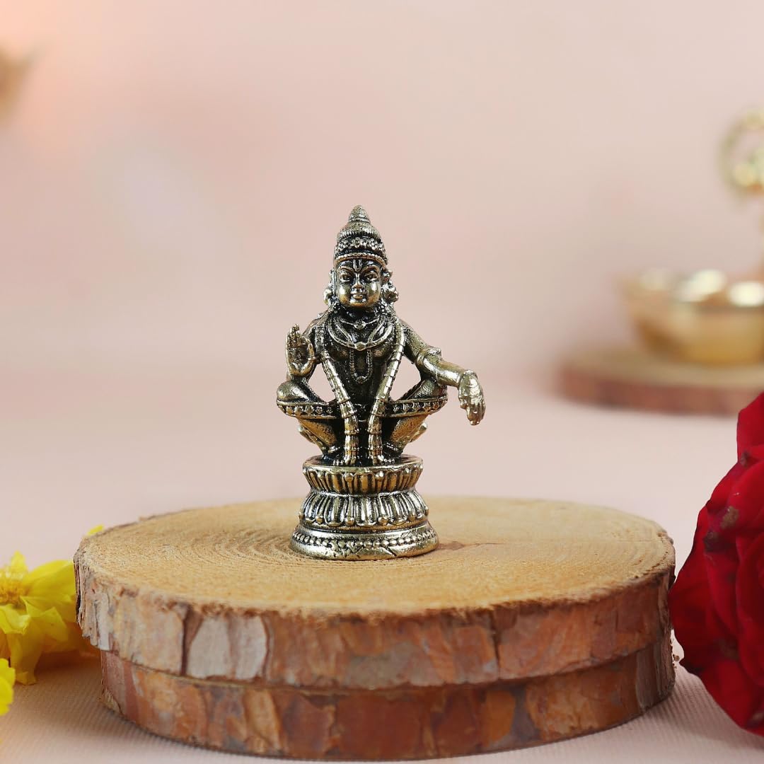Brass Lord Ayyappa Swamy Idol | 2 Inch | Statue | Ayyappan | അയ്യപ്പ സ്വാമി | Swami | South Indian God |