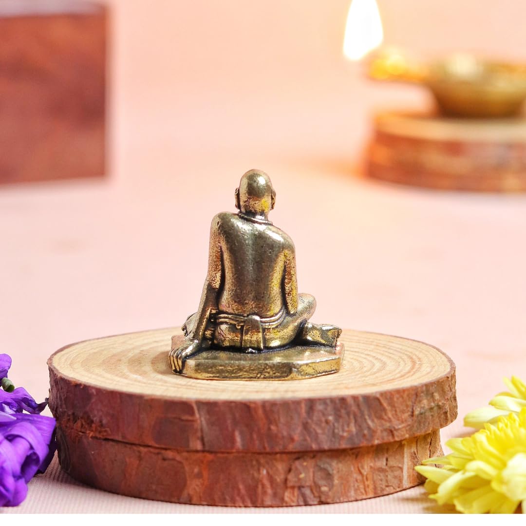 Brass Small Swami Samarth Murti | 1.5 Inch | Idol | Statue | Shree Swami Samarth Pital |