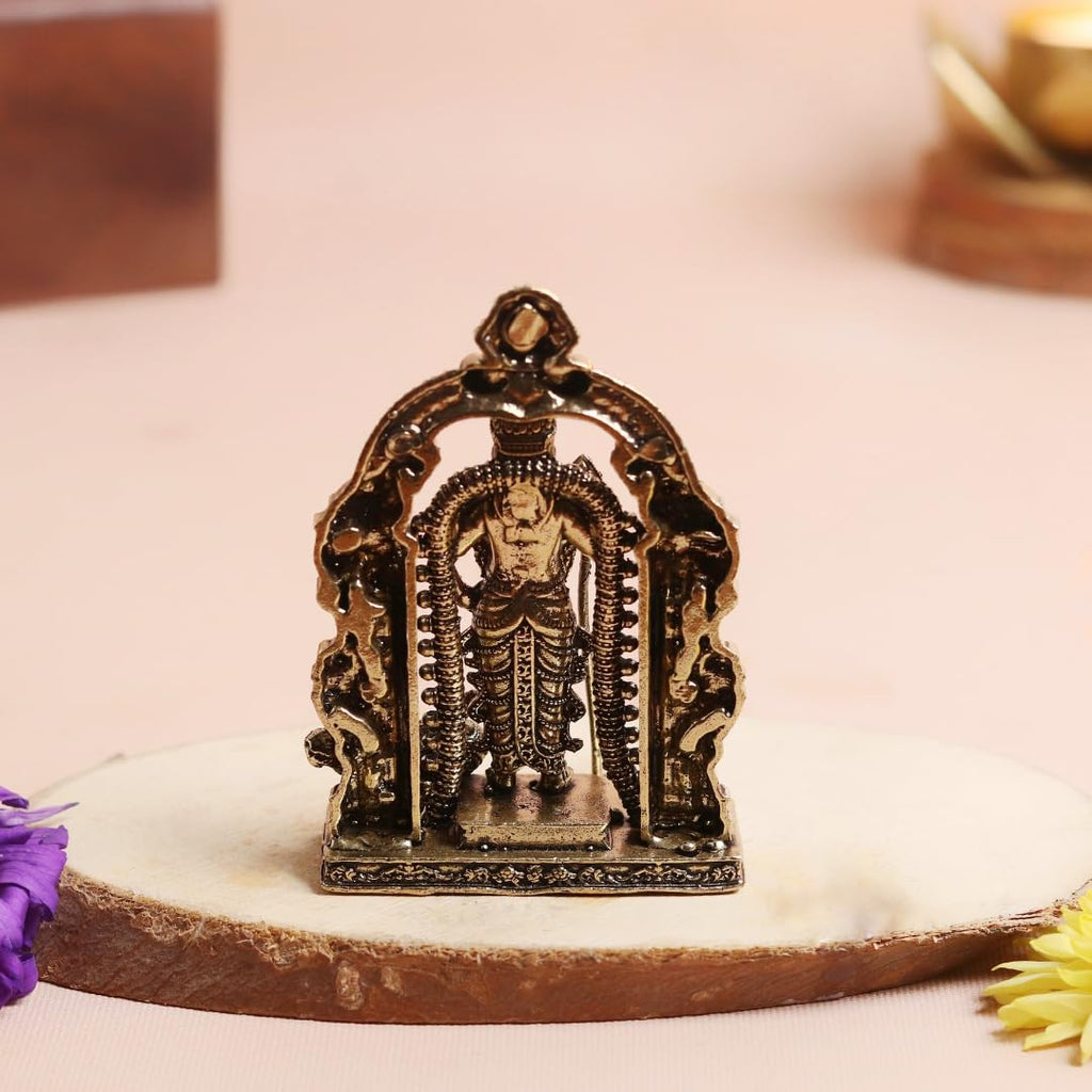 Brass Kartikeya Idol | 3 Inch | Murugan Statue |Lord Subramanya | Kumara |Kumaraswamy | Vel | Skanda Murti |