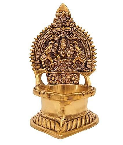 Brass Lakshmi Diya - 5INCH