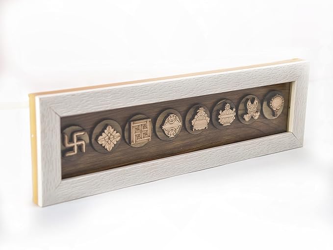 Jain Asthamangal Natural Wood Frame