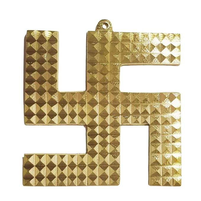 Swastik Pyramid (Brass)  3.5 Inch