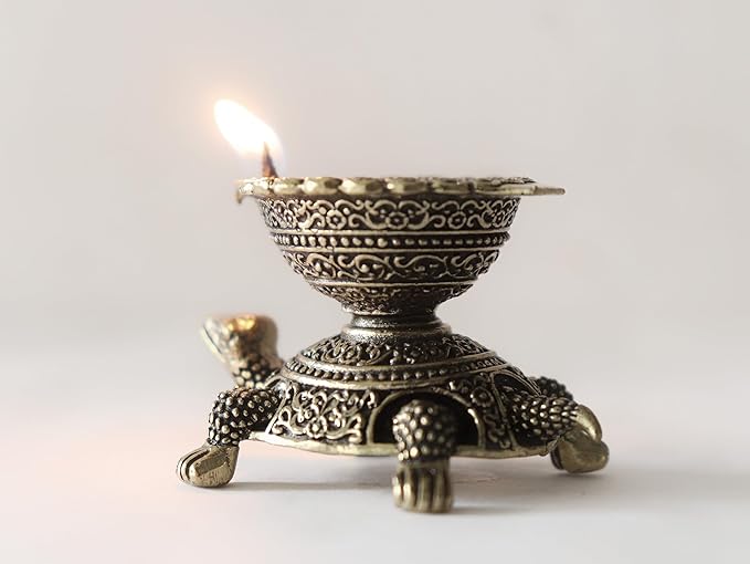 Brass Tortoise Diya - 2.5 Inch