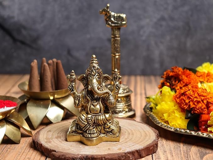 Lord Ganesh Ji Idol (Brass ) 3 INCH