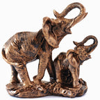 Elephant and Baby Show Piece | 5 Inch |Decorative Gift Items for Home | Office Desktop | Living Room | Feng Shui | Small |