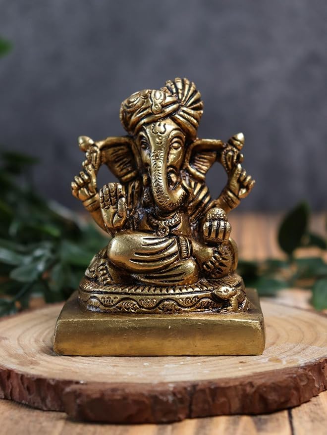 Lord Ganesh Ji Idol (Brass ) 3.25 inch