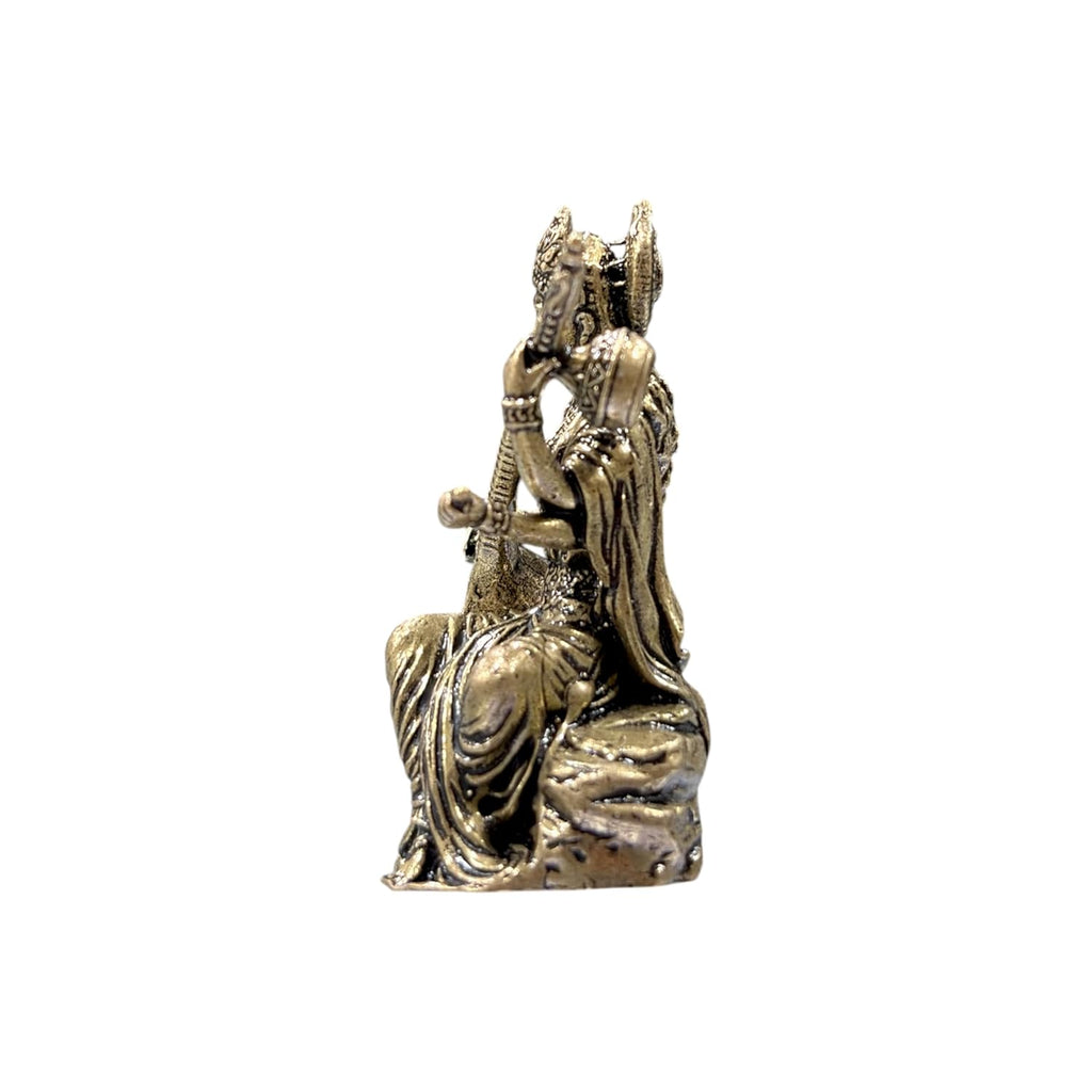 Brass Saraswati Maa Idol | 2 Inch |Small Idols for Pooja Room | Home Decor | Housewarming Gift |Goddess Saraswati MATA Ji | Pital |