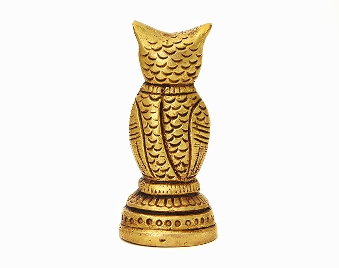 Brass Owl Statue for Vastu - 2.5 Inch