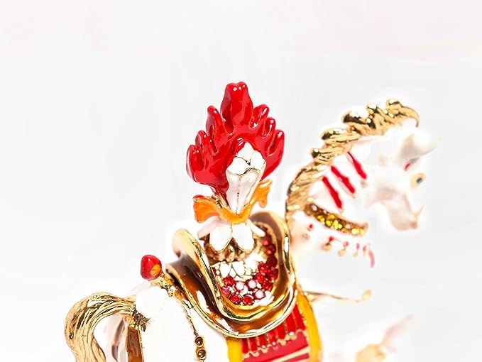 Bejeweled Wish-Fulfilling Horse Carrying Jewel Trinket Box 3.5 Inch