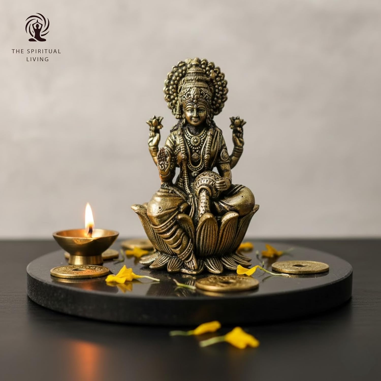 Pure Brass Lakshmi Devi Idol | 2 Inch | Idol For Pooja Room - Home Decor |