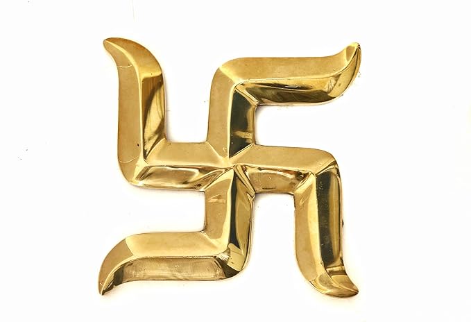 Brass Swastik for Door Entrance - 4 Inch