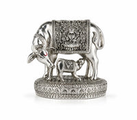999 Silver Plated Kamdhenu Cow with Calf Vastu | Gau MATA Idol |  Diwali Gift | कामधेनु | Wish Fulfilling Murti | Wedding |