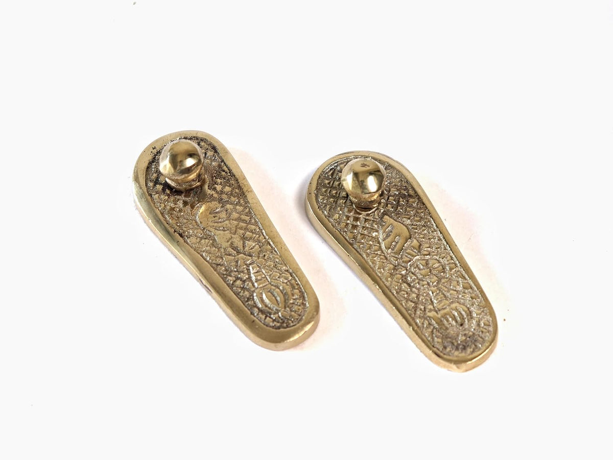 Brass Laxmi Charan Paduka |  Size - 2.5 Inch | For Door Entrance | Laxmi Feet | Decorating Home & Puja Room |