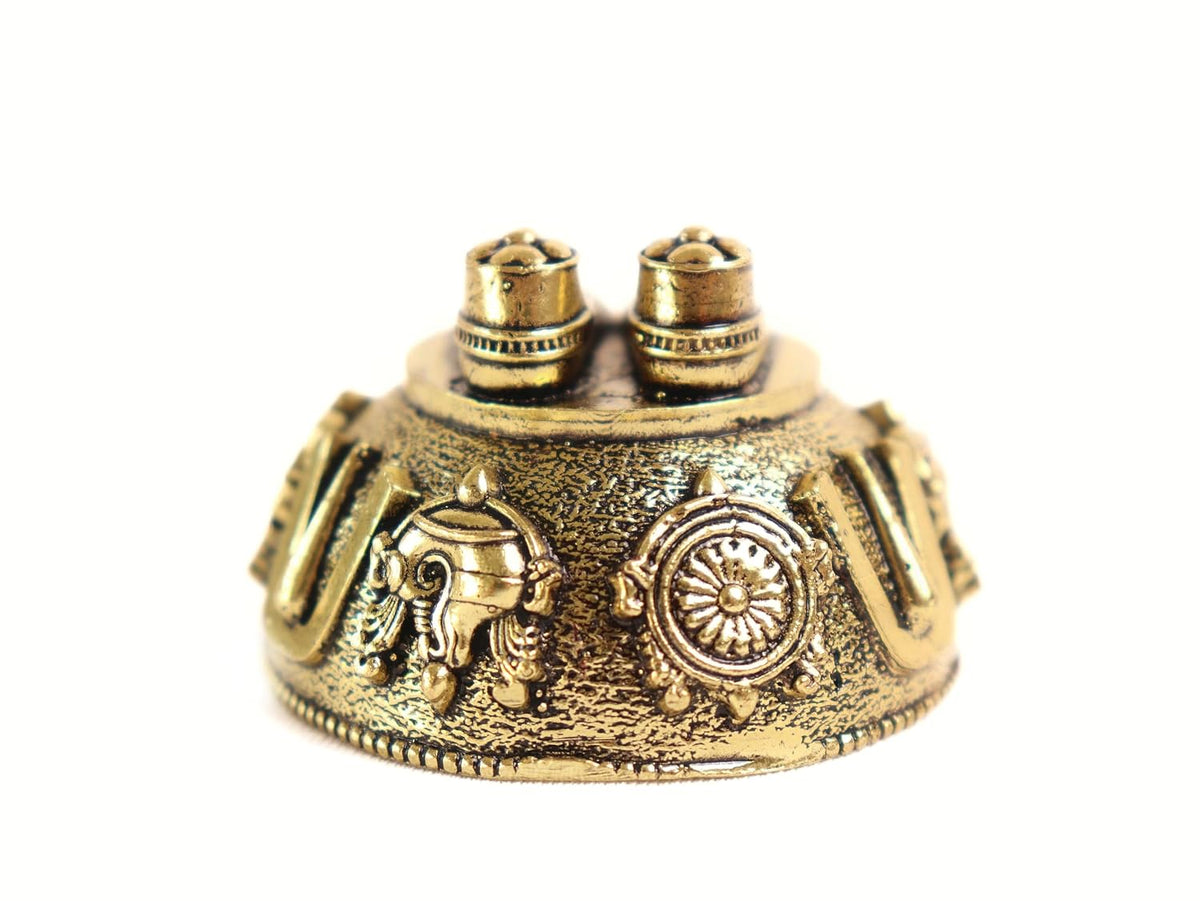 Pure Brass Balaji Paduka | 2 Inch | Balaji Padukalu | Charan Paduka | Shank Chakra Tilak | Padukam | Vishnu Paduka |