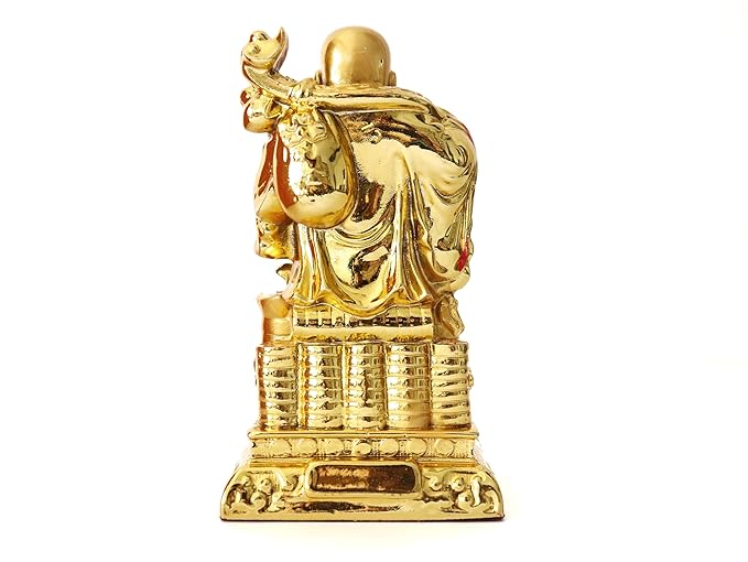 Laughing Buddha with Fish - 5 inch