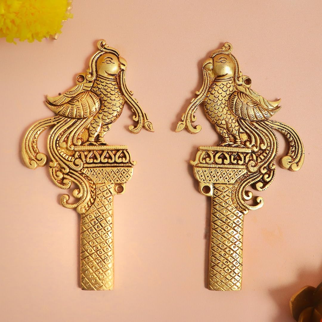 Brass Peacock Wall Hanging | 7 Inch | Decor | Decoration Items for Wall | for Table | Items for Living Room |