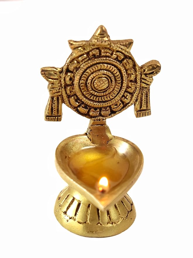 Brass Shank Chakra Diya