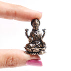 Brass Laxmi Goddess Miniature Idol | 1 Inch | Pital | Home and Office | Devi MATA | Laxmi Ji Ki Murti | Lakshmi Devi |