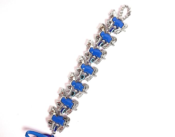 Evil Eye Wall Hanging with 7 Horses - 12 Inch