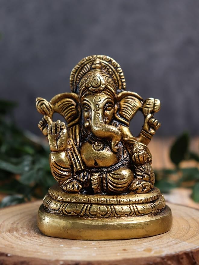 Lord Ganesh Ji Idol (Brass ) 3.25 INCH