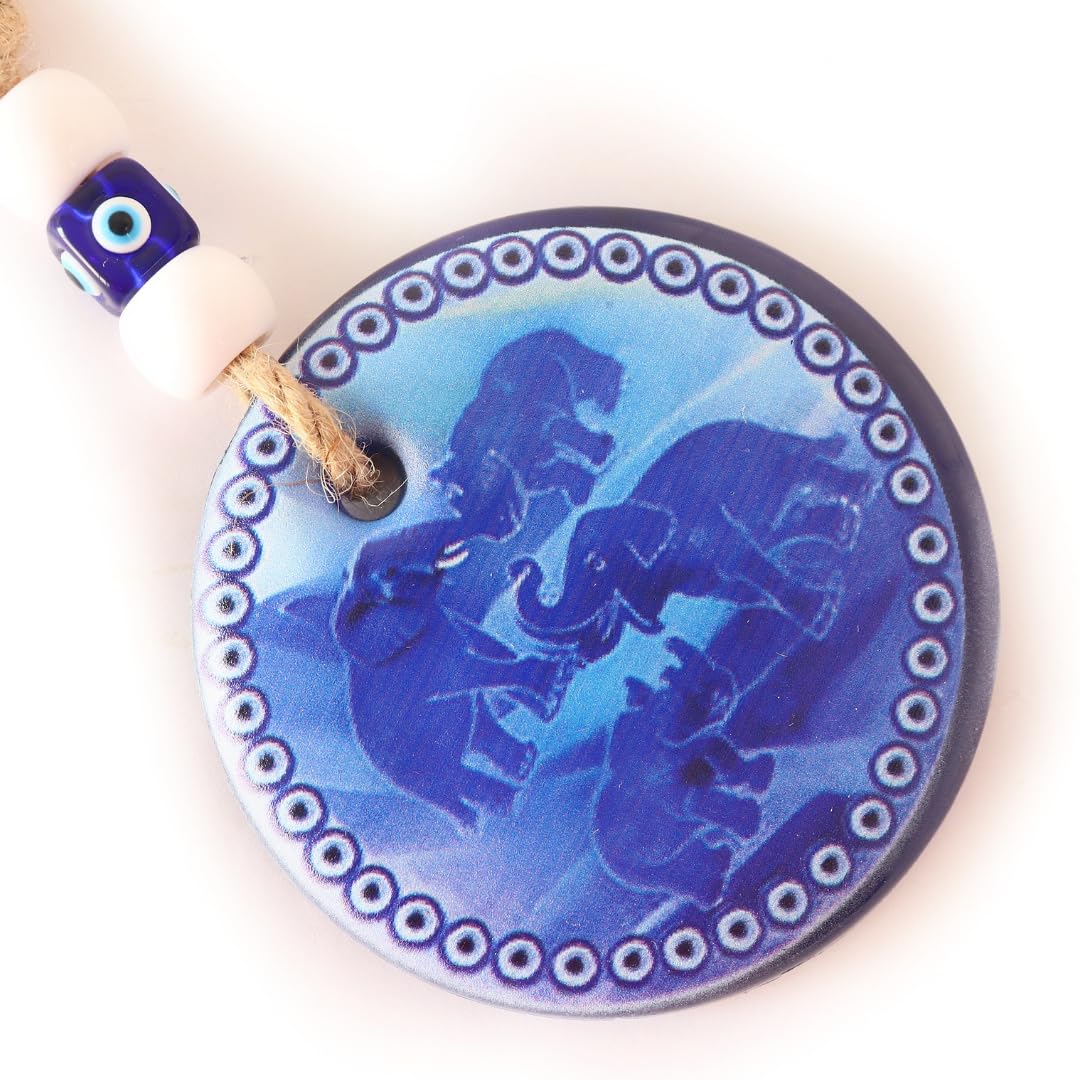 Feng Shui Rhino & Elephant Wall Hanging | 8 Inch | Balcony | Items | Home Decor |