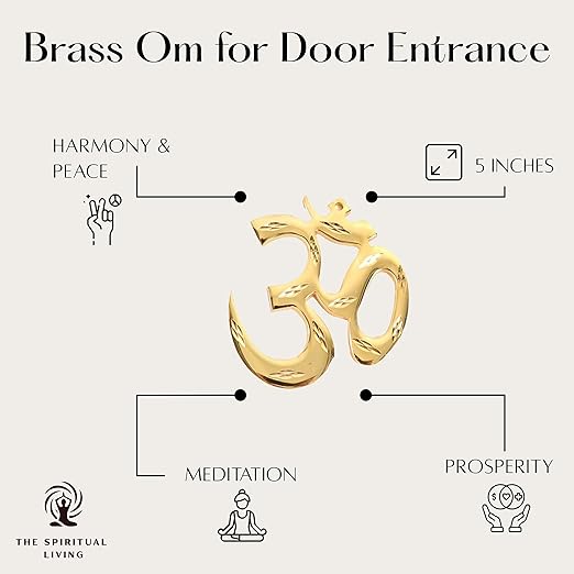 Brass Fancy Om - 5 Inch