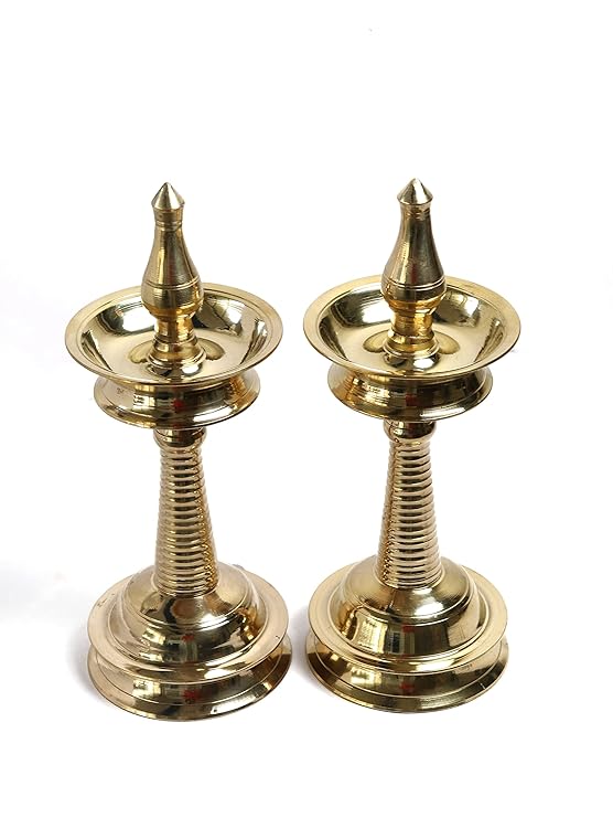 Brass Diya - 12 Inch - Pack of 2
