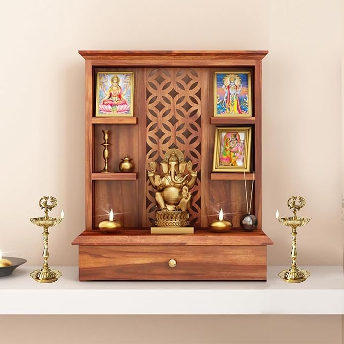 Brass Samay Diya - 8 Inch - 2 pcs Set