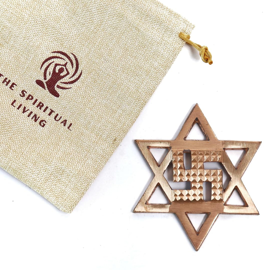 Copper Star Swastik | 4.5 Inch | For Door Entrance for Vastu