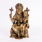 Brass Lakshmi Narasimha Statue | 4 Inch | Narasimha Swamy Murti | Housewarming Gift |