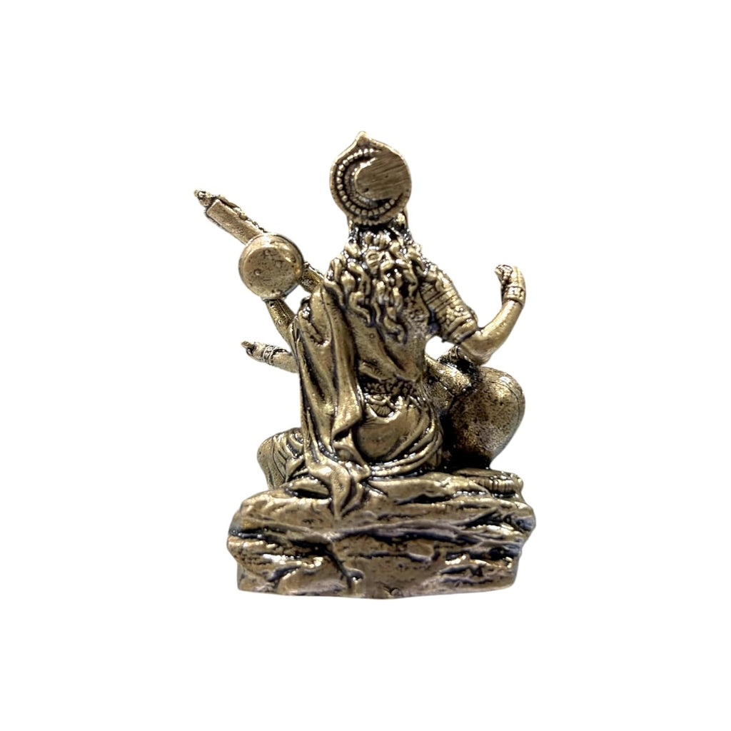 Brass Saraswati Maa Idol | 2 Inch |Small Idols for Pooja Room | Home Decor | Housewarming Gift |Goddess Saraswati MATA Ji | Pital |