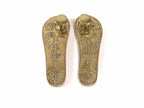 Brass Laxmi Charan Paduka |  3.5 Inch | For Door Entrance | Laxmi Feet | Decorating Home & Puja Room |