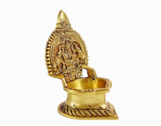 Brass Lakshmi Diya - 5INCH