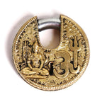 Brass Traditional Shiv Ji & Om Padlock | 3 Inch | Antique Locks Vintage |
