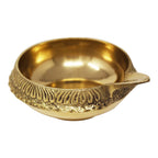Brass Diya for Pooja | 2.5 Inch - Set of 4 | Kerala Kuthu Vilakku | Deepam Kundulu | Diwali |