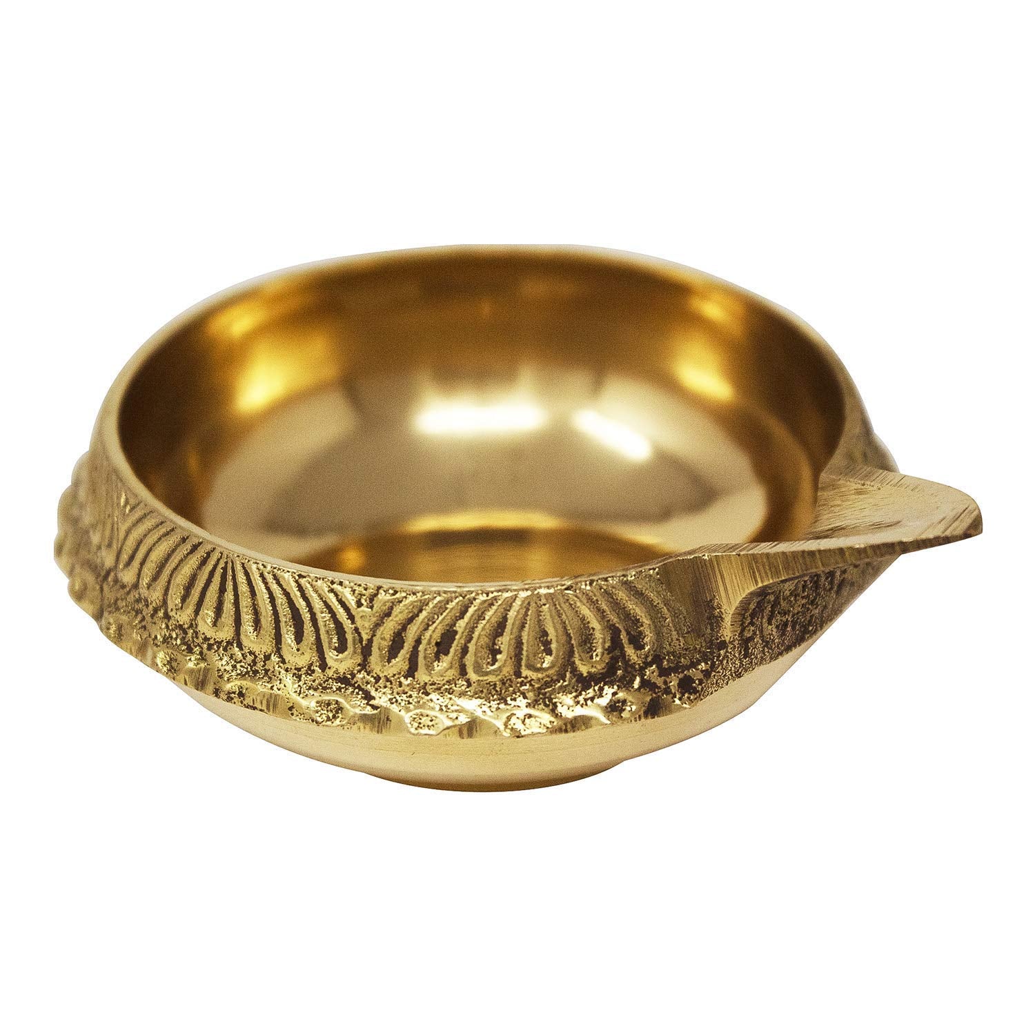 Brass Diya for Pooja | 2.5 Inch - Set of 4 | Kerala Kuthu Vilakku | Deepam Kundulu | Diwali |