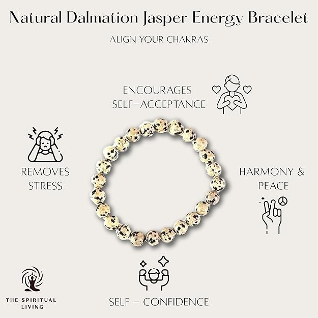 Natural Dalmatian Jasper Bracelet