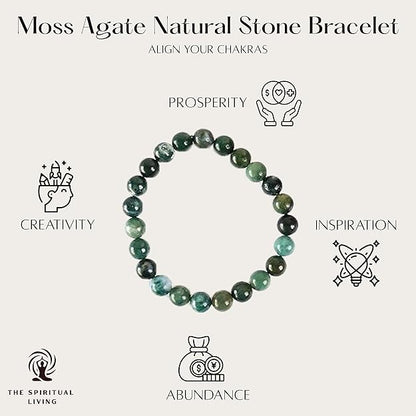 Natural Moss Agate Bracelet