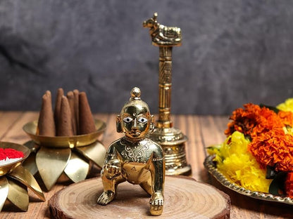 Laddu Bal Gopal (Brass ) 3 Inch